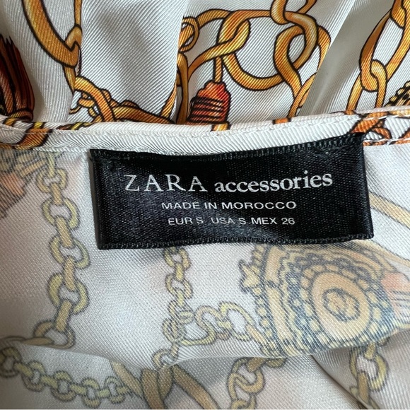 Zara Accessories long sleeve gold chain print bodysuit Size Small A1 Bodysuit - Picture 7 of 8